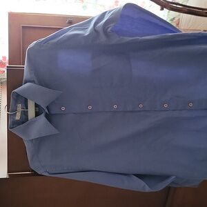 Modern Elements Mens 15 (32-33) Blue Long Sleeve Button-Up Shirt